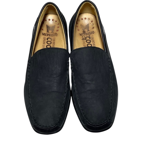 Mephisto Baduard Cool-Air Leather Loafers Men’s US 9 Black Comfort Shoes